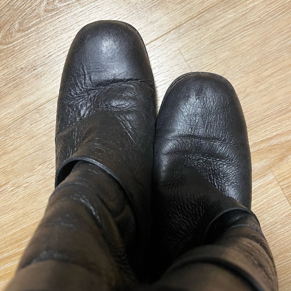 Dior Black Leather Shearling Moto Boots sz 41 - Picture 5 of 12